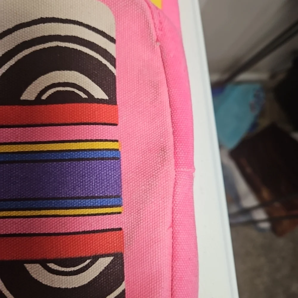 Brighton Rainbow Bright "Love To Be Bold" Large Canvas Tote NWT Bag - Picture 5 of 8